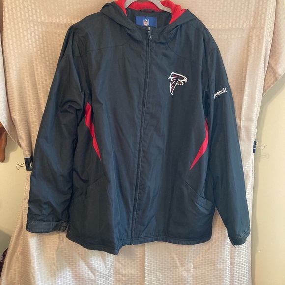 Reebok Other - Reebok Black and Red Atlanta Falcons Jacket